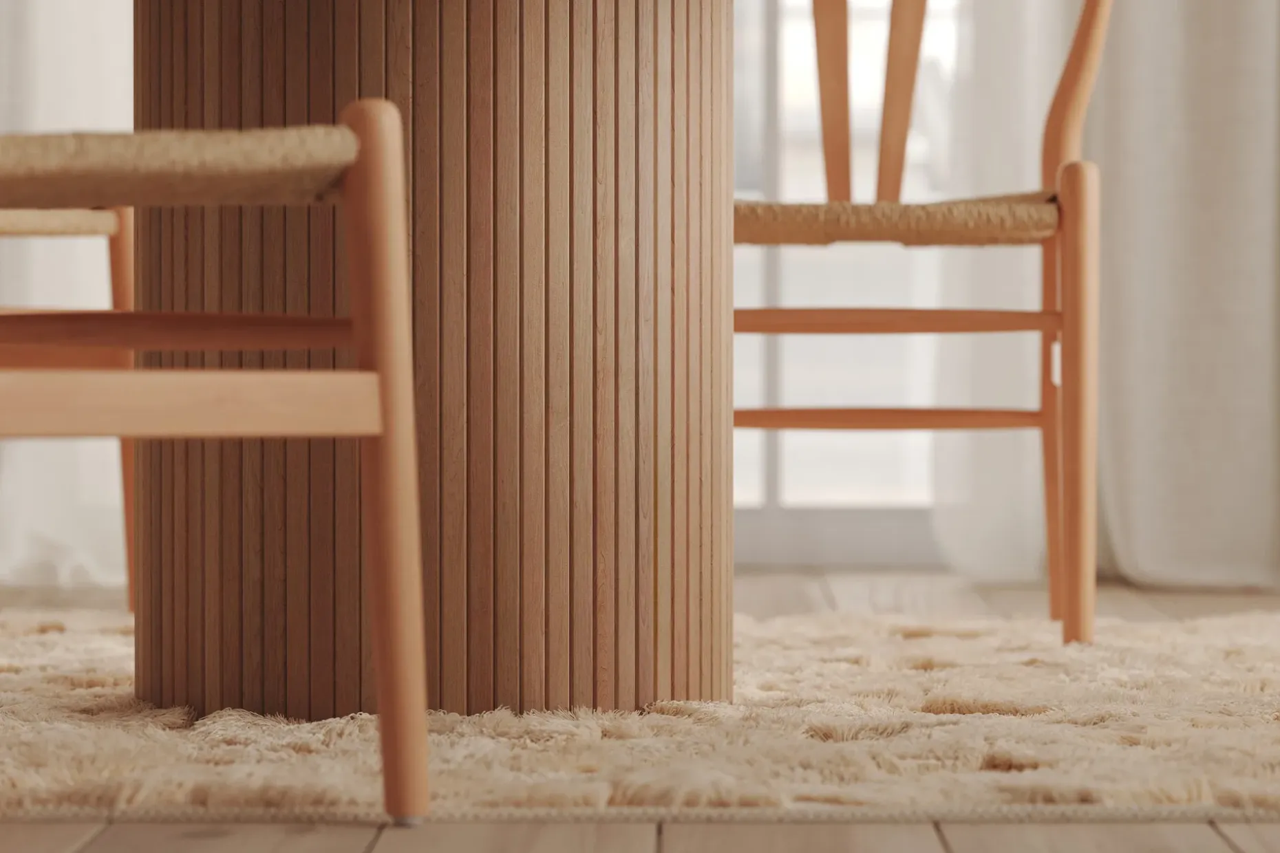 Kopparbo Lys Rundt Spisebord 106 cm Utvidbart med tilleggsplate