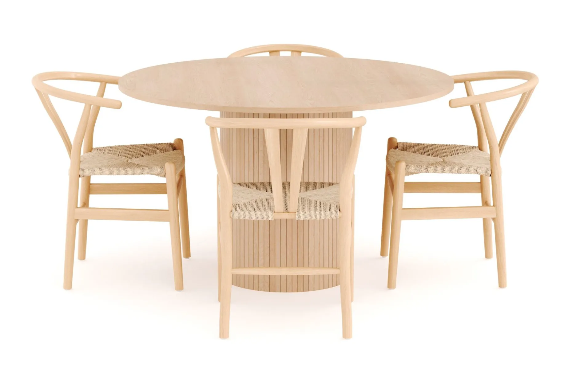 Kopparbo Matgruppe 130 cm Rund med 4 Dastoori Spisestol