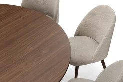 Kopparbo Rundt Spisebord 180 cm med 8 Nibe Plus Spisestoler