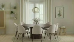 Kopparbo Rundt Spisebord 180 cm med 6 Filip Spisestoler