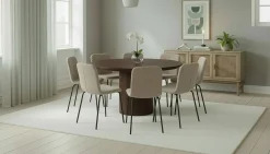 Kopparbo Rundt Spisebord 180 cm med 8 Katy Spisestoler