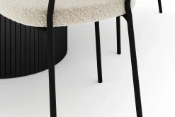 Kopparbo Rundt Spisebord 130 cm Uttrekkbart med 4 Gemmiano Stoler