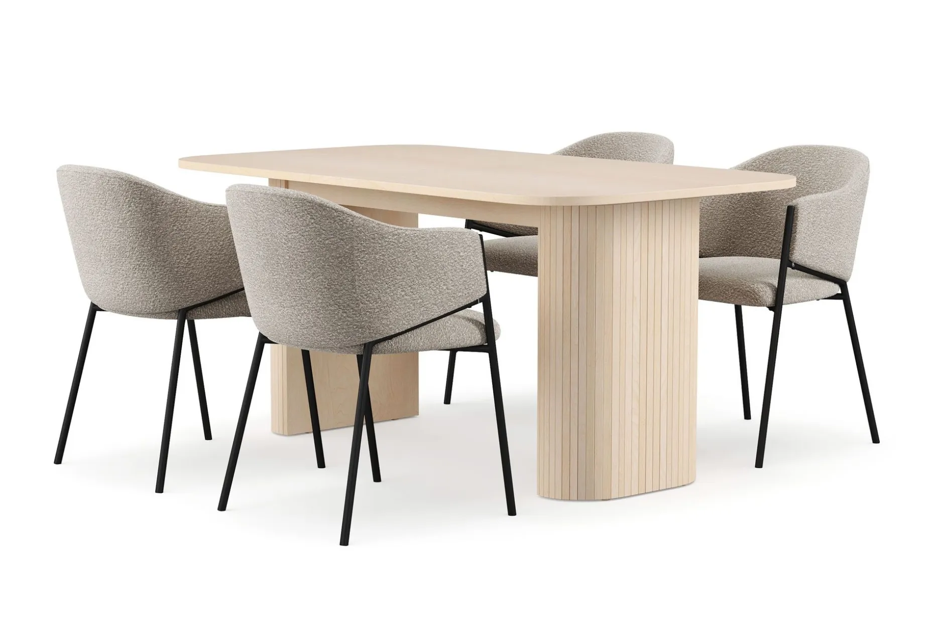 Kopparbo Spisebord 160 cm med 4 Filip Spisestoler