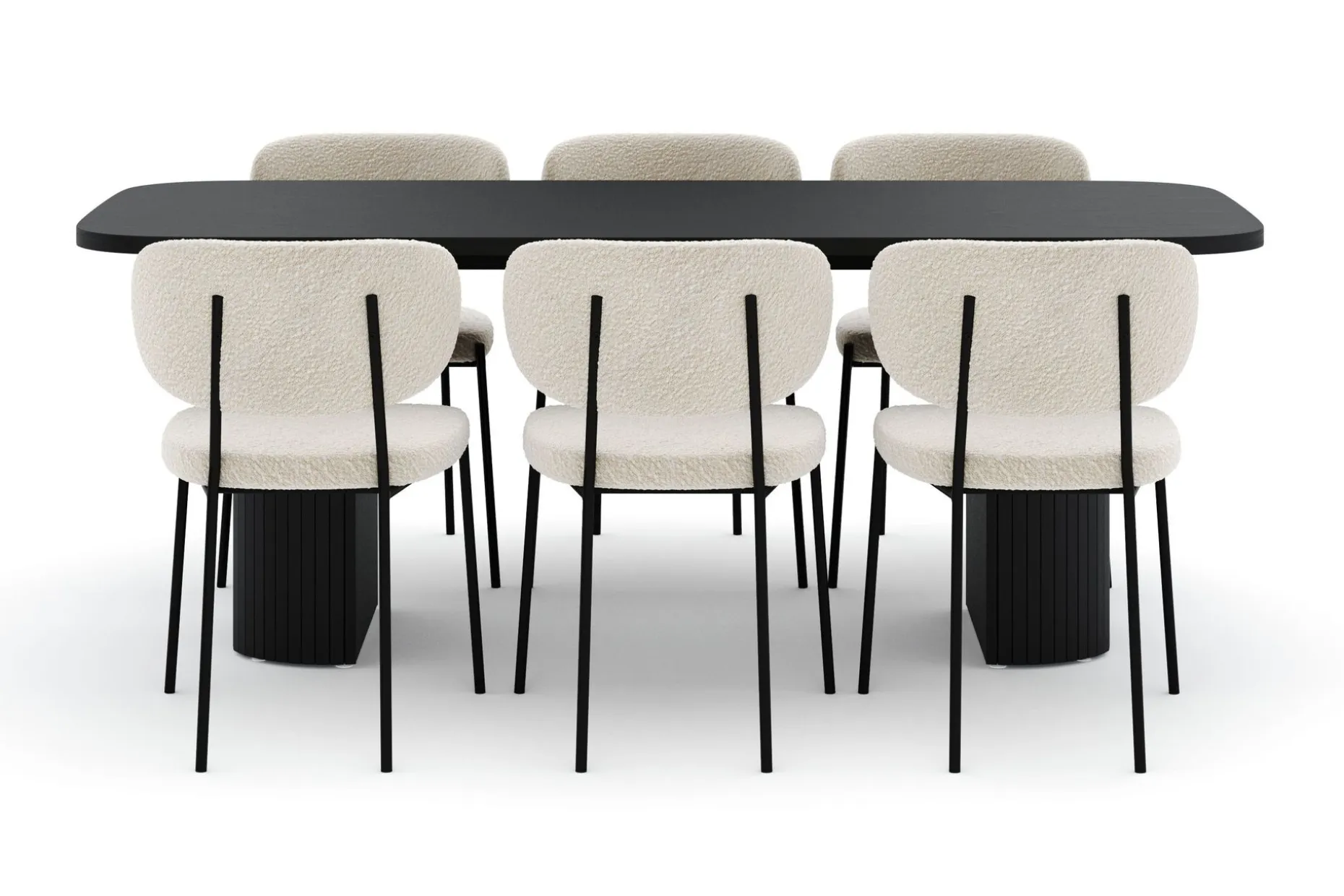 Kopparbo Spisebord 200 cm med 6 Gemmiano Stoler