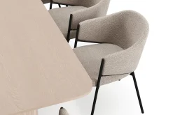 Kopparbo Spisebord 200-260 cm Uttrekkbart med ileggsplate med 8 Filip Spisestoler