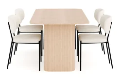 Kopparbo Spisegruppe 180-240 cm Forlengbar med 4 Gemmiano Spisestoler