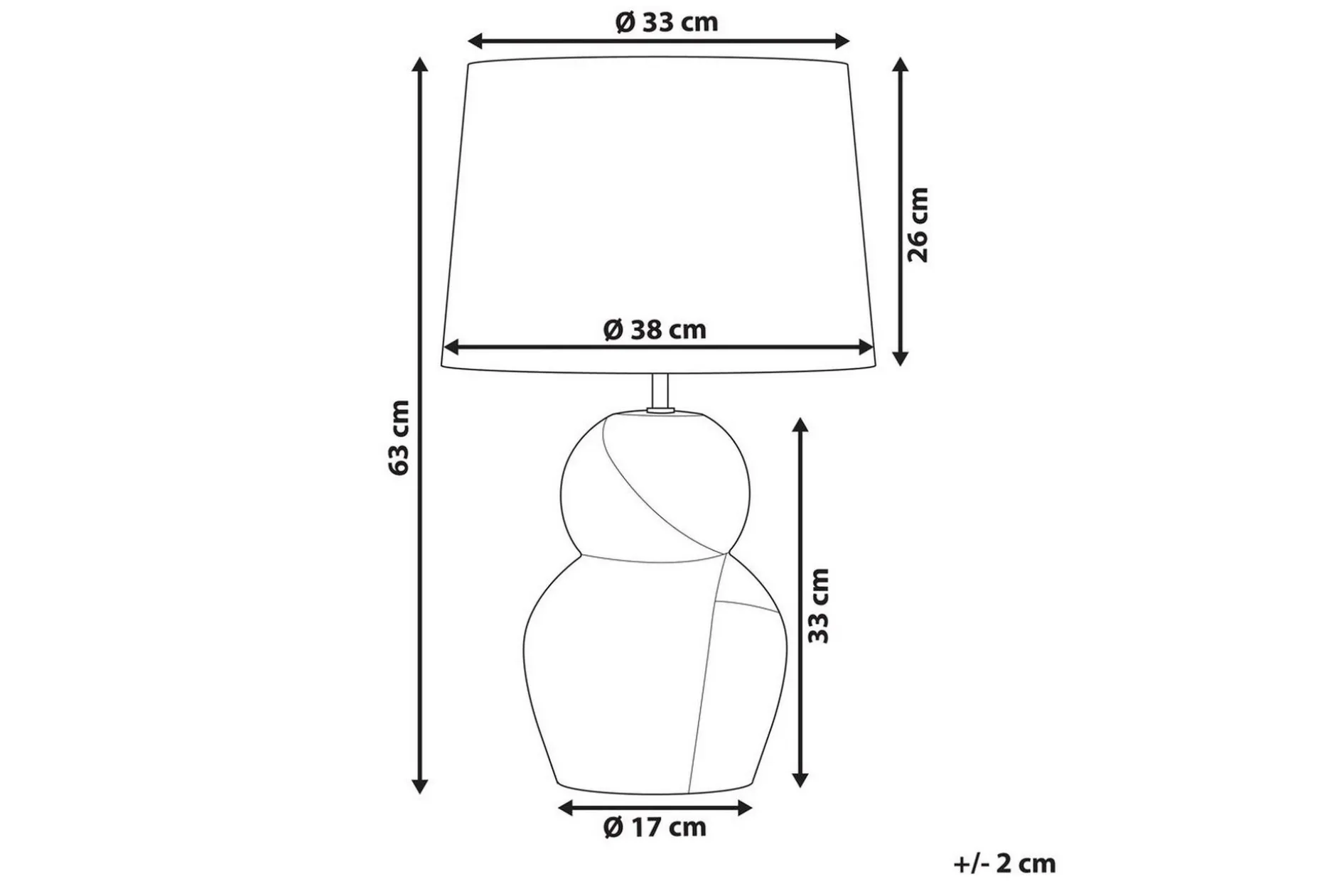 Korska Bordlampe 63 cm E27