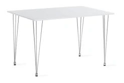 Kronblom Spisebord 120 cm + 4 stk Nibe stol grå med svarte ben