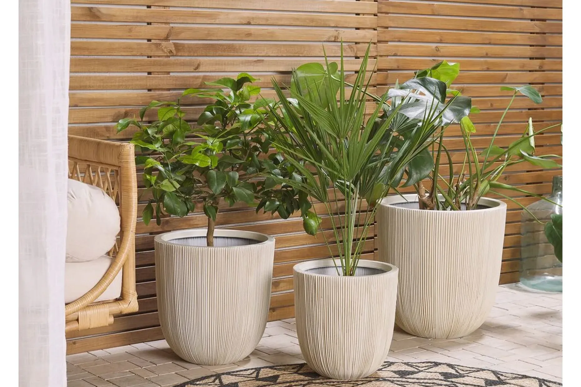 Krukke 44 x 44 x 48 cm beige CHIOS
