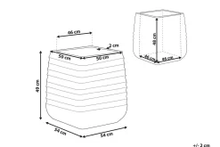 Krukke 50 x 50 x 49 cm svart PARIKIA
