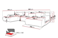 Krysen Sovesofa Dubbeldivan 4-sits