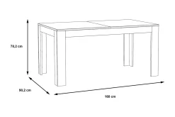 Kulatas Forlengningsbart Spisebord 160 cm