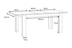 Kulatas Forlengningsbart Spisebord 160 cm