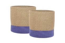 Kurv Bulanik sett av 2 Beige, naturlig, lilla