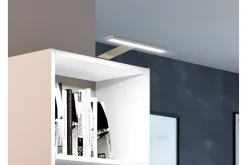 Kylien Skrivebord 125 cm LED-belysning med Bokhylle Hvit LED