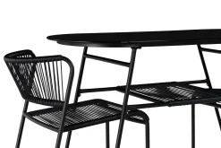 Lamborg Cafésett 120 cm Oval + 2 stoler