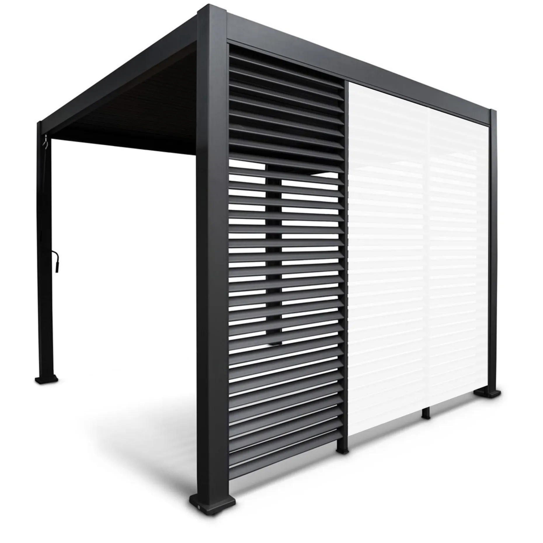 Lamellvegg til paviljong HOME4YOU Mirador-111 123,5 cm mørk grå
