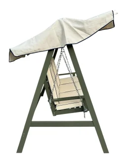 Landet Hammock Gyngesofa med tak i akasie tre inkludert puter 195x125x159