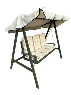 Landet Hammock Gyngesofa med tak i akasie tre inkludert puter 195x125x159