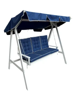 Landet Hammock Gyngesofa med tak i akasie tre inkludert puter 195x125x159
