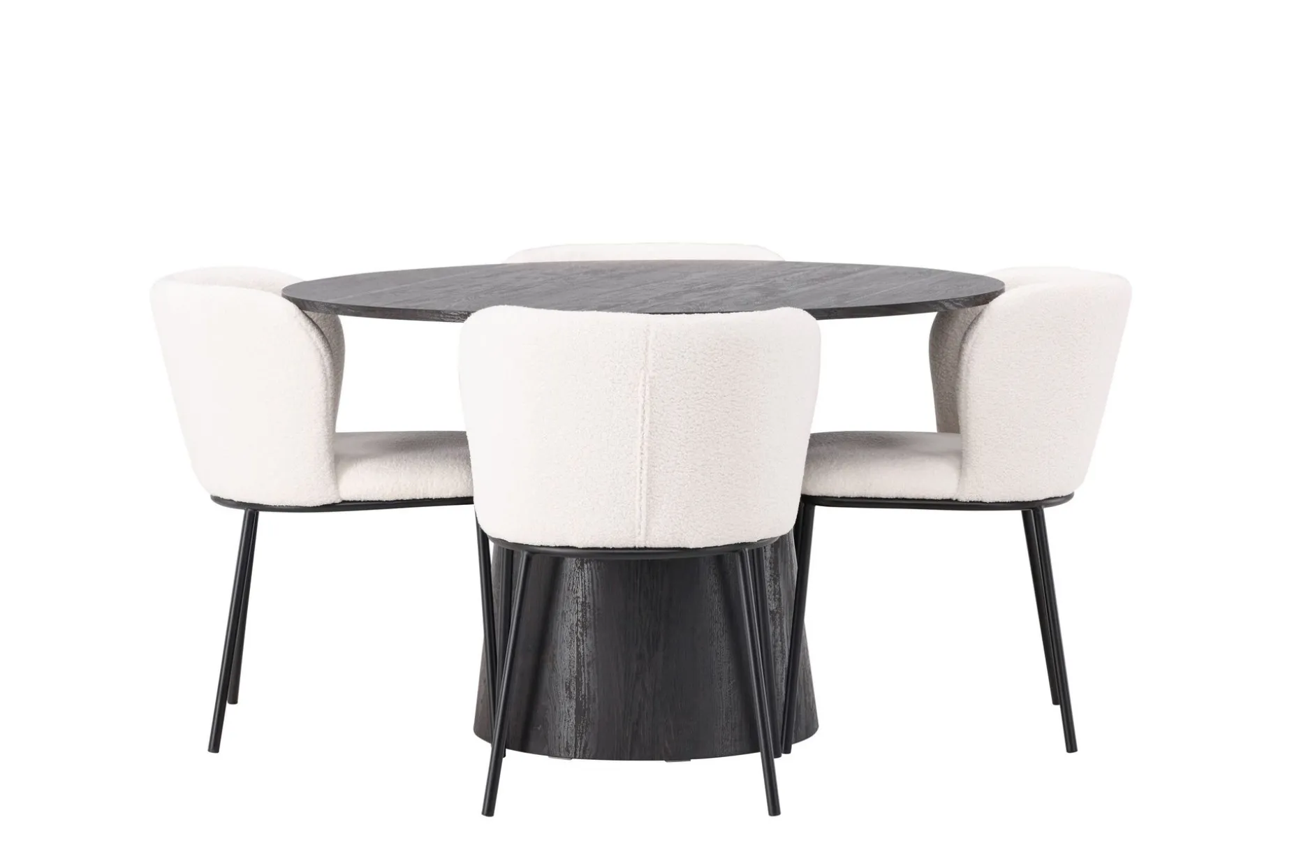 Lanzo Matgruppe 120 cm Rund med 4 Edina Stoler