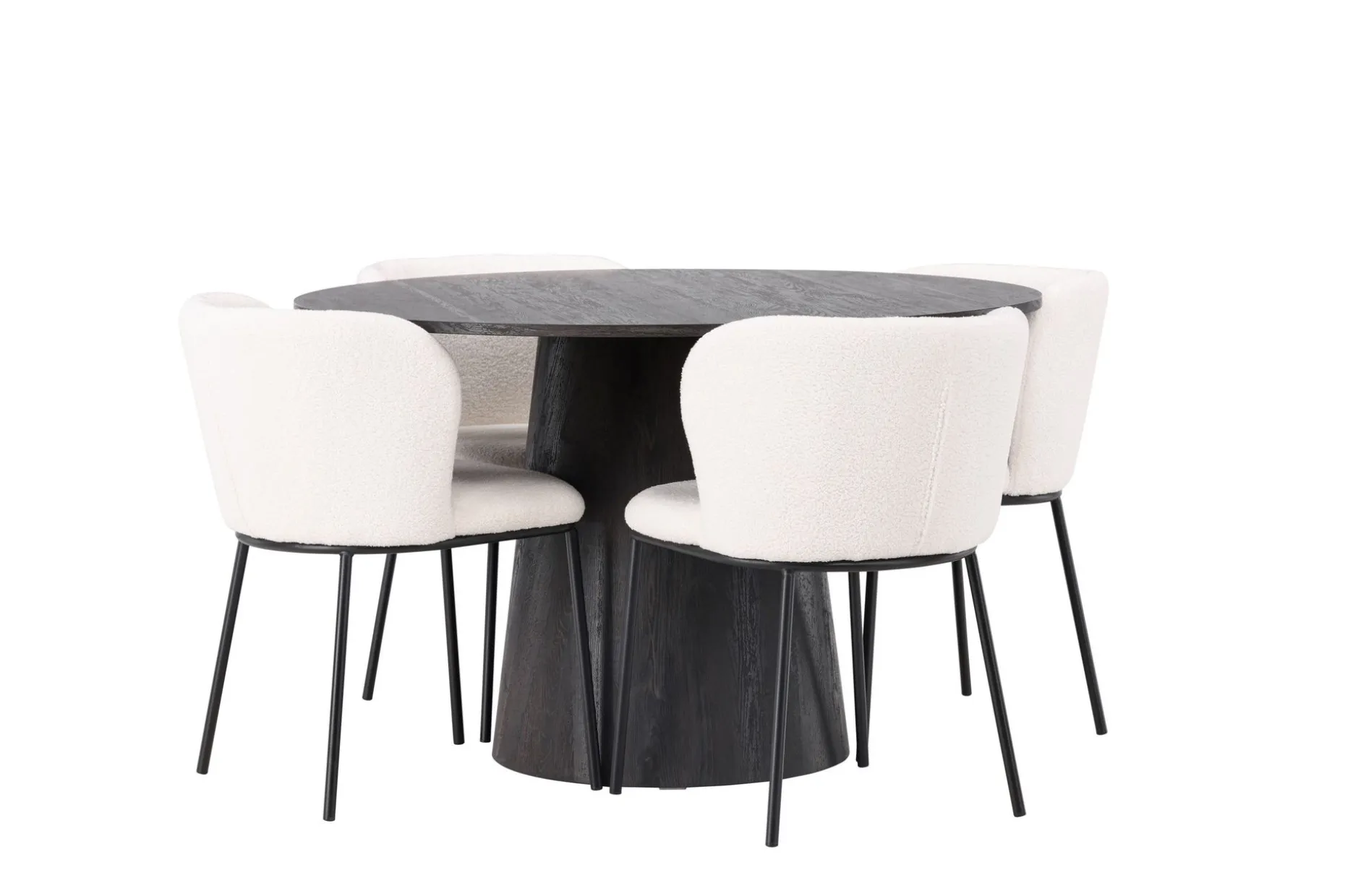 Lanzo Matgruppe 120 cm Rund med 4 Edina Stoler