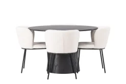 Lanzo Matgruppe 120 cm Rund med 4 Edina Stoler