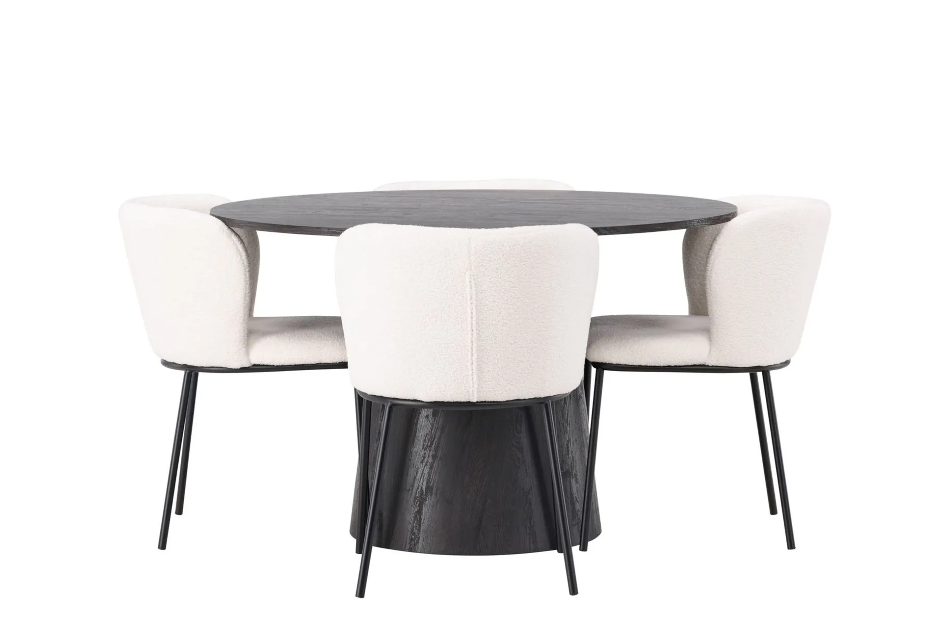 Lanzo Matgruppe 120 cm Rund med 4 Edina Stoler