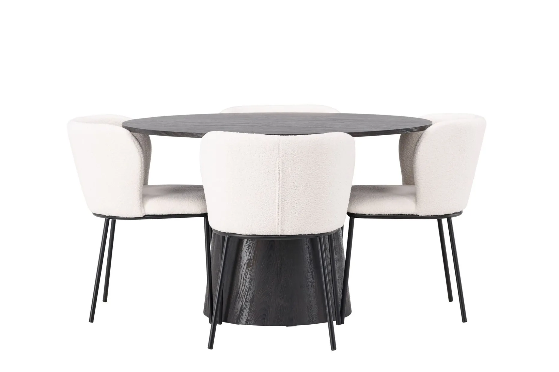 Lanzo Matgruppe 120 cm Rund med 4 Edina Stoler