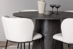 Lanzo Matgruppe 120 cm Rund med 4 Edina Stoler