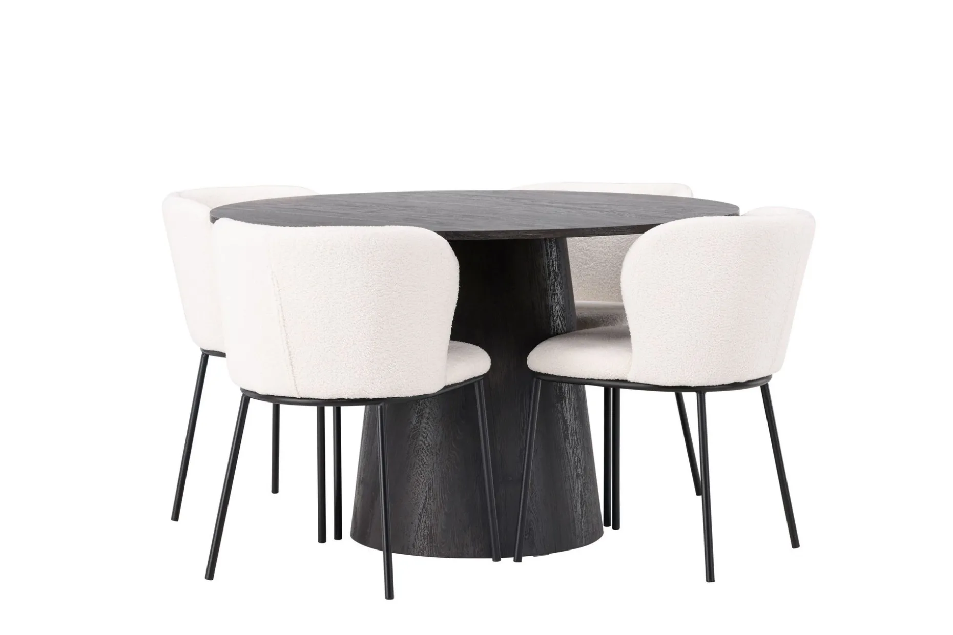 Lanzo Matgruppe 120 cm Rund med 4 Edina Stoler