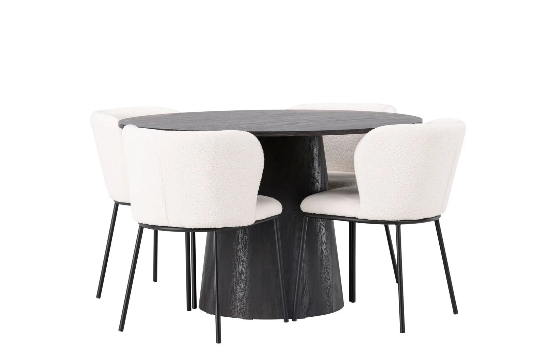 Lanzo Matgruppe 120 cm Rund med 4 Edina Stoler
