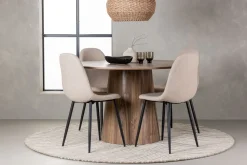 Lanzo Matgruppe 120 cm Rund med 4 Polar Stoler