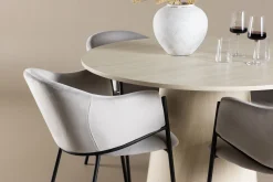 Lanzo Spisegruppe 120 cm Rund med 4 Evelina stoler