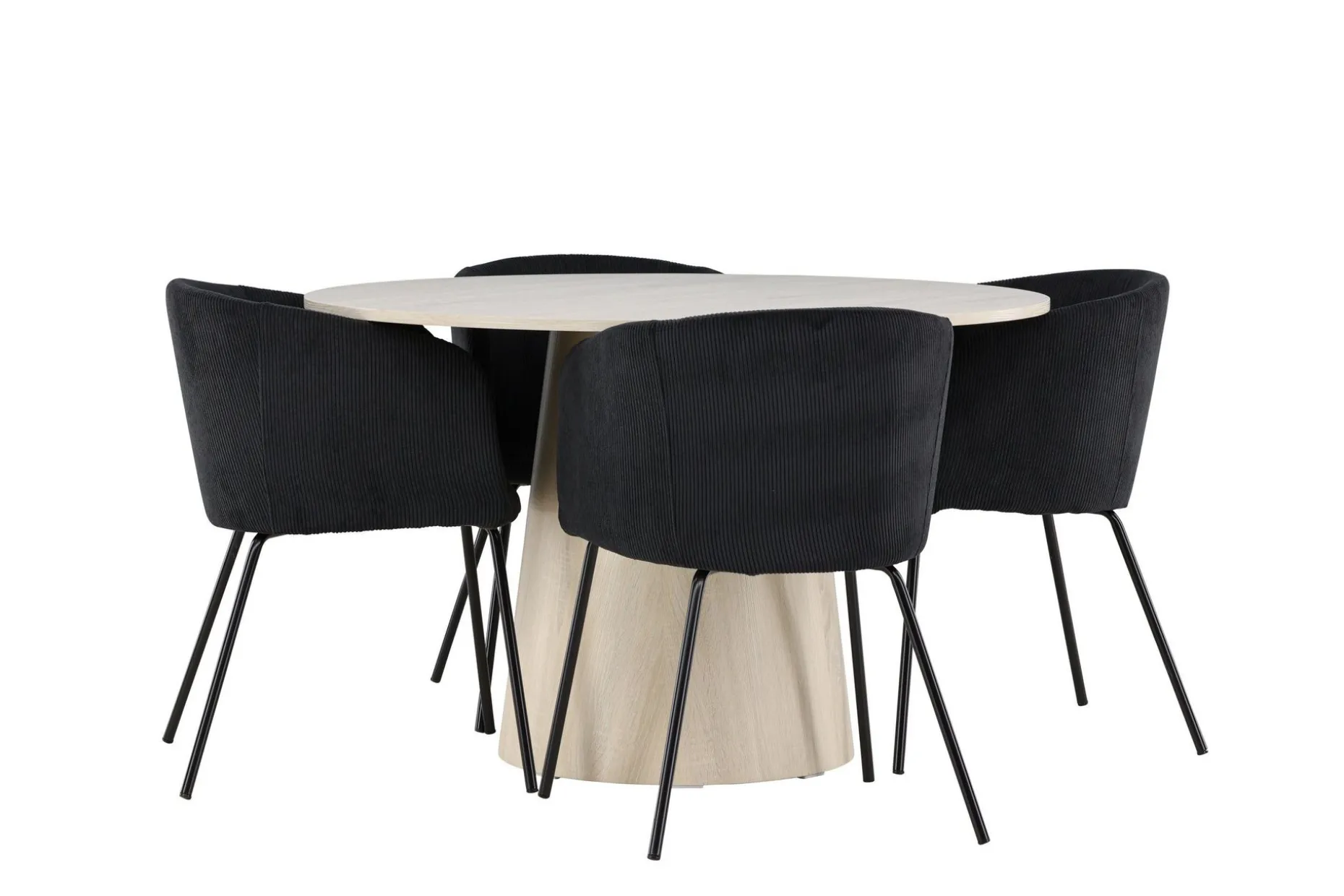 Lanzo Spisegruppe 120 cm Rund med 4 Berit stoler