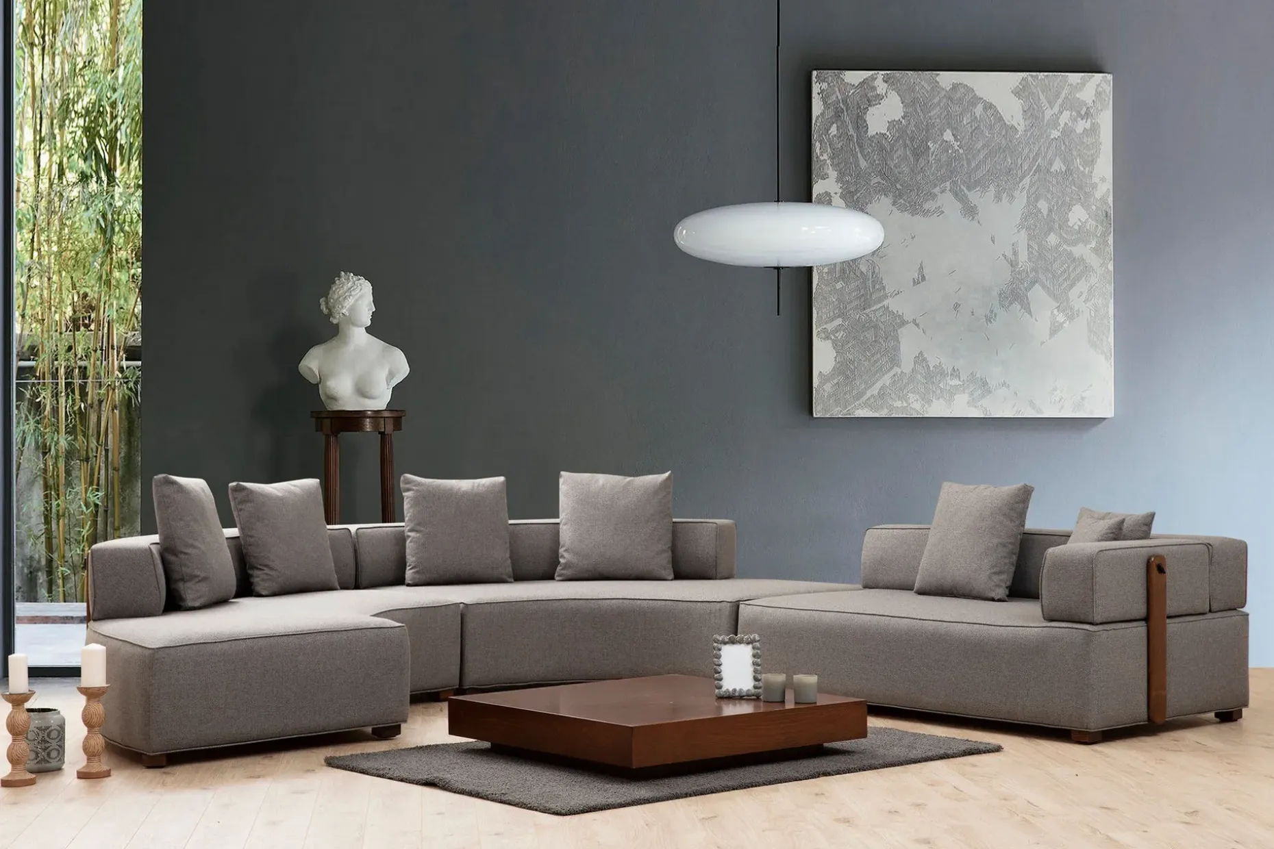 Lasalle Svängd Sofa 6-seters