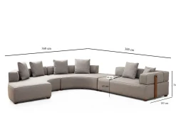 Lasalle Svängd Sofa 6-seters
