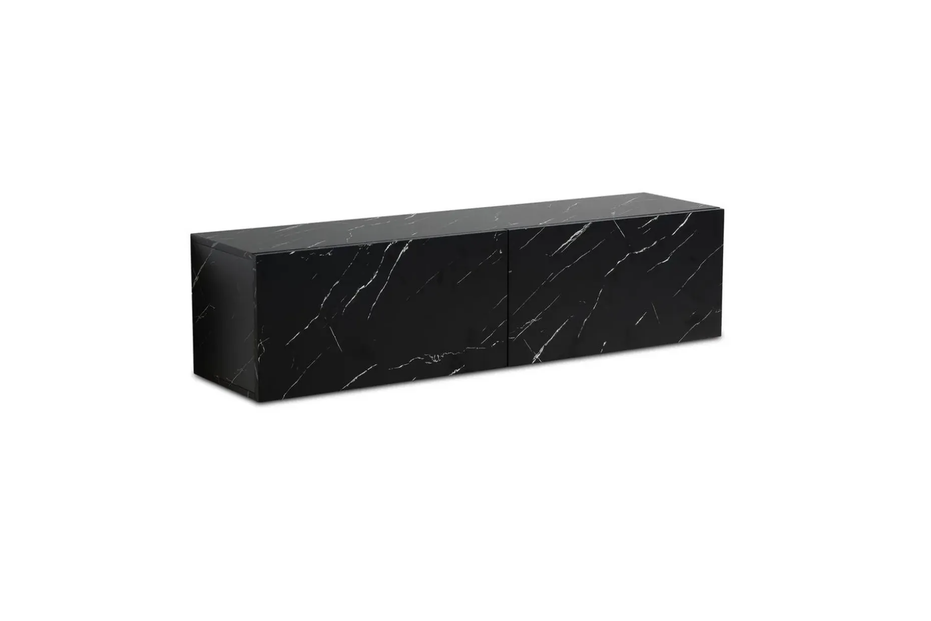 Lavbord Wohnling Foliert oppheng med klaffdør Moderne Marmor, Svart, 120 cm