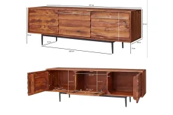 Lavbord Wohnling Heltre med oppbevaring 3 dører landlig stil