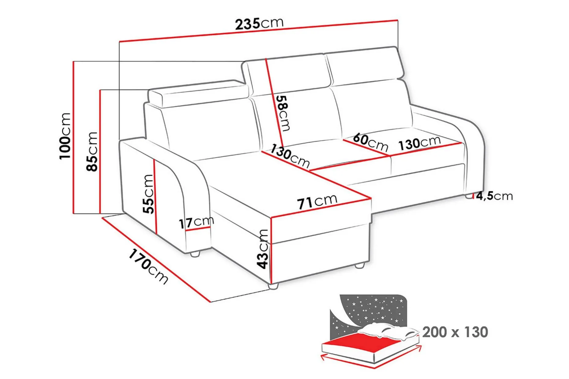 Lavona Divansofa Vendbar