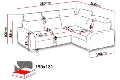 Lavona Hjørnesovesofa Vendbar