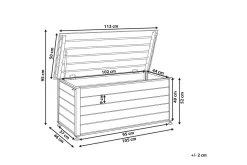 Låda Beliani Campalto Brun, 113x50x52 cm White
