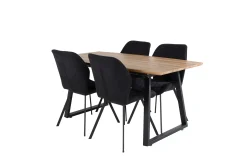 Leah Forlengningsbar bord med 4 Sumoas Spisestoler