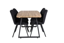 Leah Forlengningsbar bord med 4 Sumoas Spisestoler