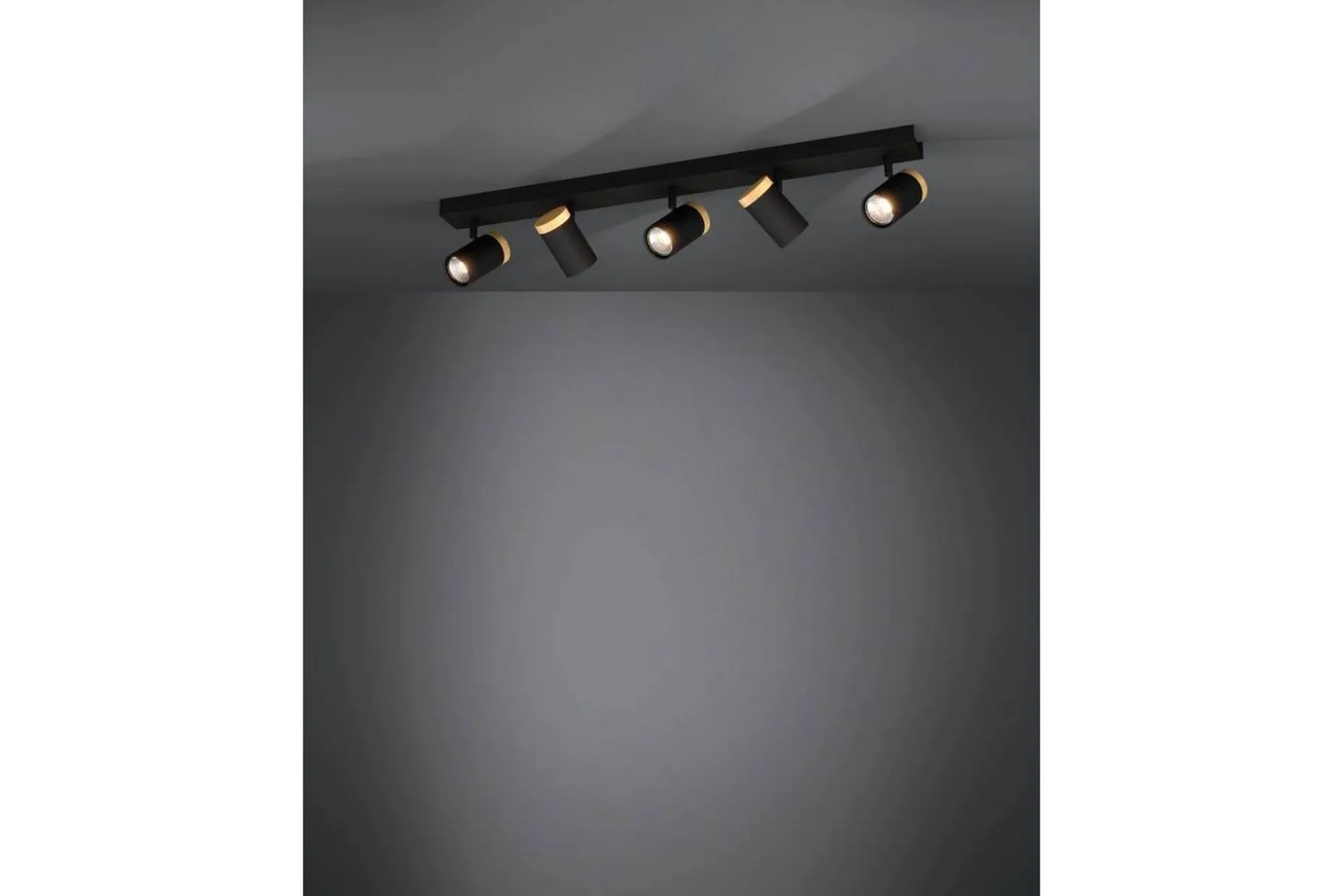 LED-spotlight Eglo Cartagena Svart/Tre 5 Lamper