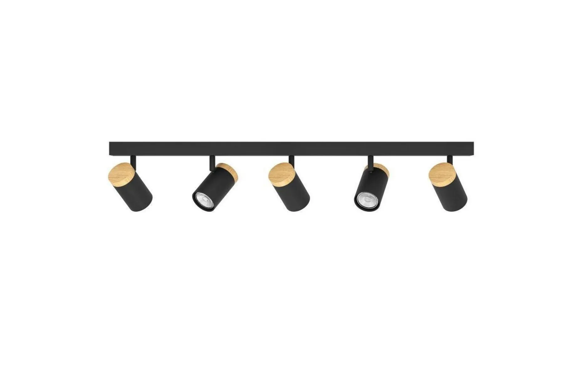 LED-spotlight Eglo Cartagena Svart/Tre 5 Lamper