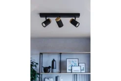LED-spotlight Eglo Cartagena Svart/Tre 3 lamper