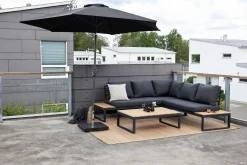 Leeds Parasoll 300 cm Svart