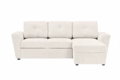 Leia 3-seters vendbar sovesofa med sjeselong og oppbevaring
