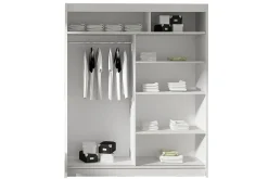 Leila Garderobe 150 cm Skyvedører Buet Speil